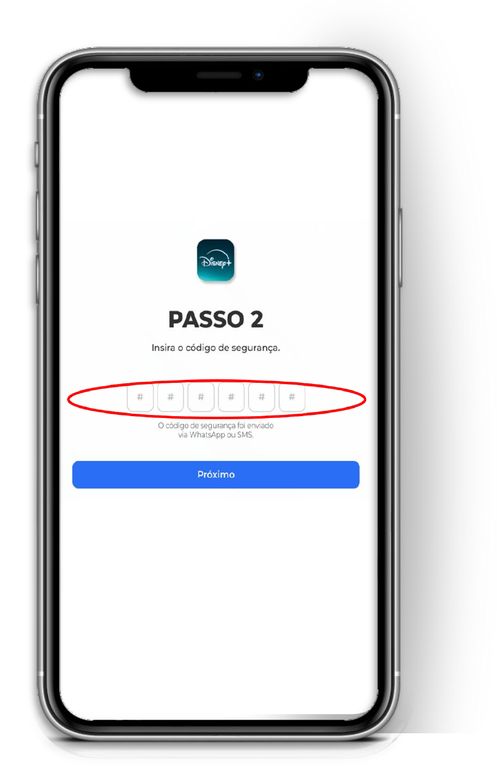 Digite o código recebido