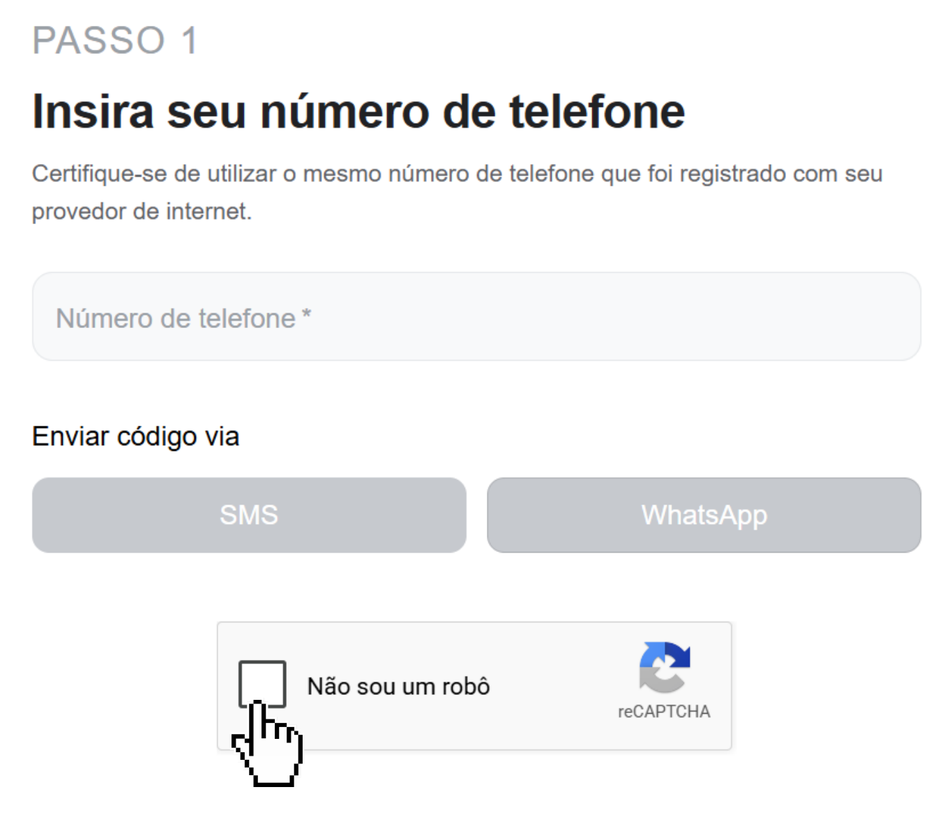 Informe seu telefone
