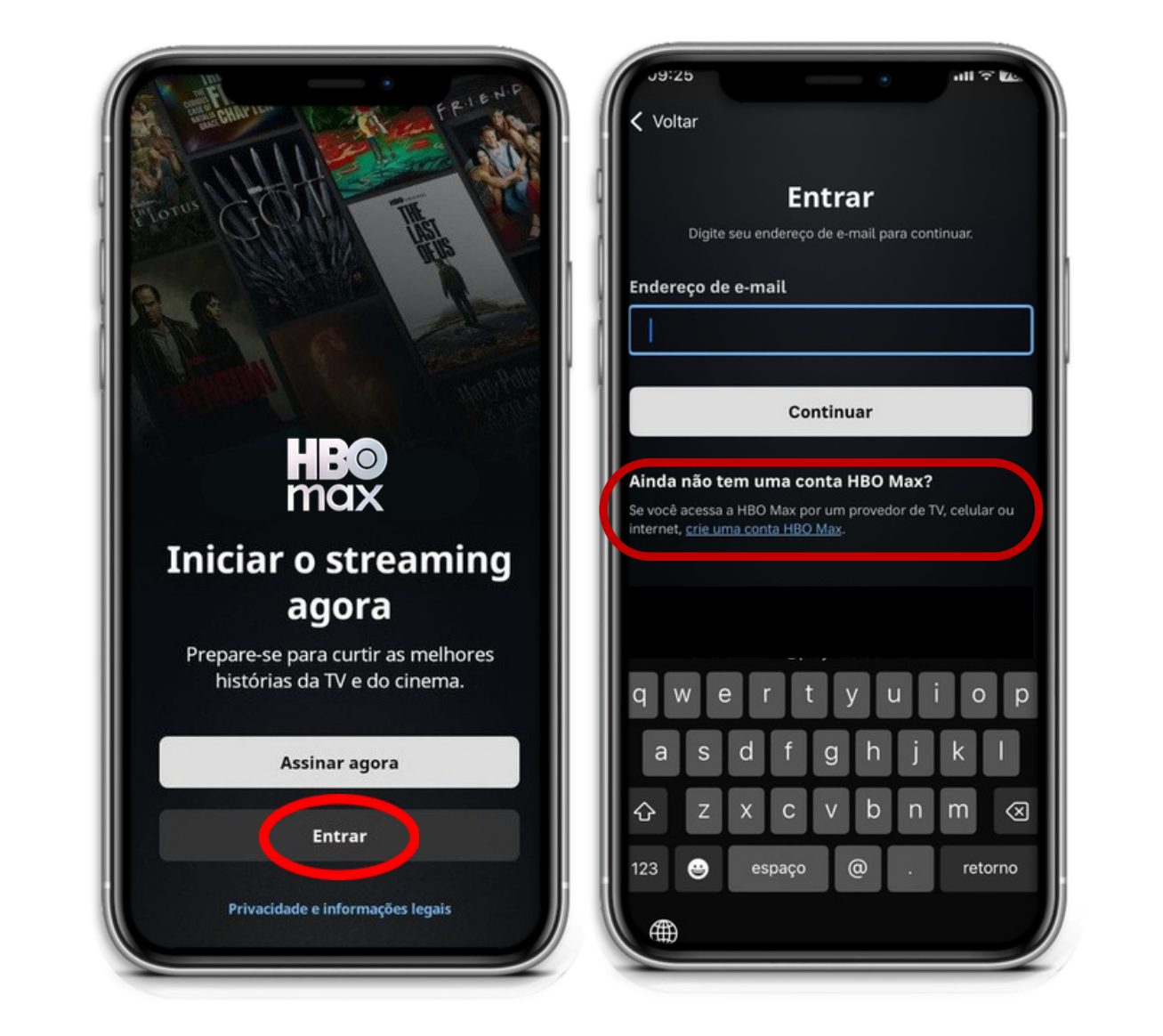 Abra o aplicativo HBO Max