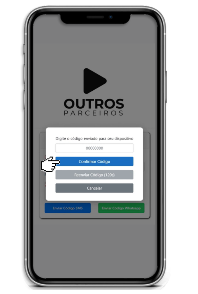Confirme o código recebido