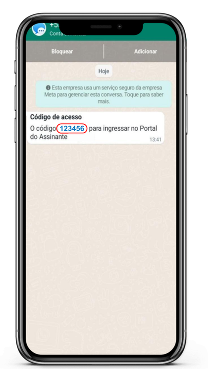Escolha como receber o código