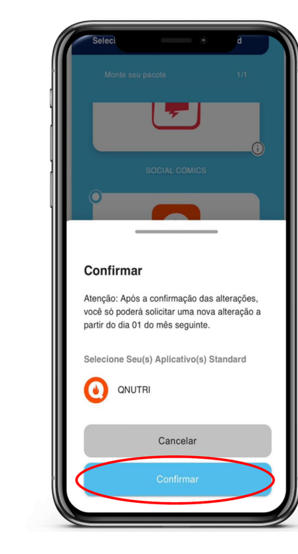 Escolha e confirme